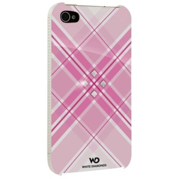 Футляр Hama Grip Pink (для iPhone 4/4S, украшен кристаллами Swarowski, White Diamonds, пластик, H-115388)