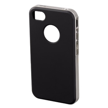 Футляр Hama Hybrid Black Silver (для iPhone4/4S, пластик, H-118727)