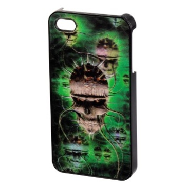 Футляр Hama Skull 3D Green (для iPhone4/4S, пластик, H-118739)