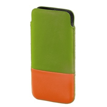 Чехол Hama Domino Green Orange (для iPhone 5, кожа, H-118824)