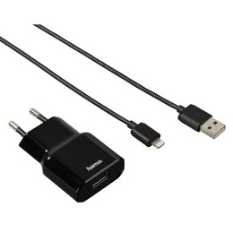 Зарядное устройство Hama Lightning Black (кабель USB-Lighting, 2100mA, H-119425)