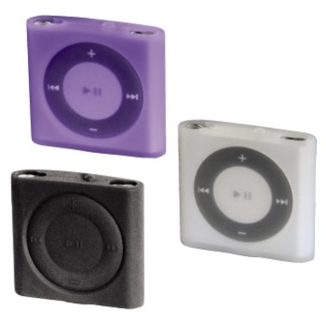 Чехол Hama Sport Case (для iPod Shuffle 4G, набор 3шт, силикон, прозрачный/черный/лиловый, H-13291)