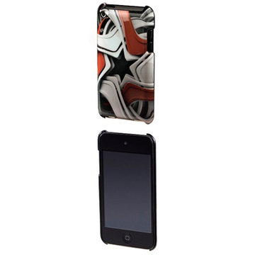 Футляр силиконовый Hama Star Black White Red (для iPod touch 4G, пластик, 3D рисунок)