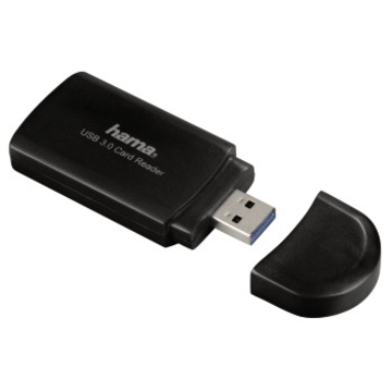 Ридер USB3.0 Hama SuperSpeed Black (microSD/SD, H-39871)
