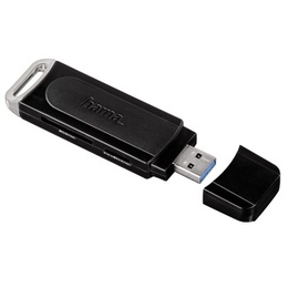 Card reader Hama SuperSpeed Black (SD/SDHC/SDXC, microSD/microSDHC/microSDXC, USB3.0)