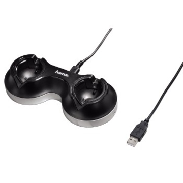 Зарядное устройство Hama H-51887 Black (сдвоенное, USB, PS Move, Motion, Sub-Controllers)