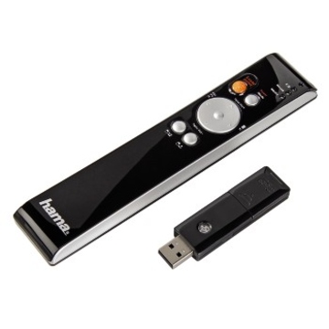 Презентер Hama Black Silver (с лазерной указкой, беспроводной, до 10 м, картридер microSD, подходит для MAC OS 9.0)