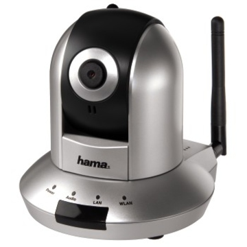 Hama M360 Grey (беспроводная, 1280х1024, 30 кадр/сек, 1.3Mp, SD/SDHC, встроенный микрофон, приложение для iPhone/iPad, 150Мбит/с, RJ45)