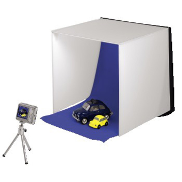 Фотостудия мобильная Hama Easy (3 оттенка белого, 2 цвета фона (серый/синий), 40 х 40 см, складывается в чемоданчик толщиной 3 см, нейлон)
