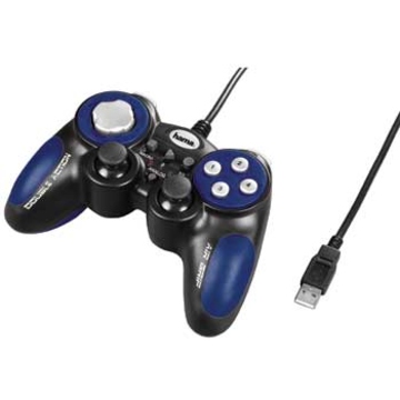 Геймпад Hama Double Action AirGrip Black Blue (USB, 12 кнопок, 2 миниджойстика, H-62869)