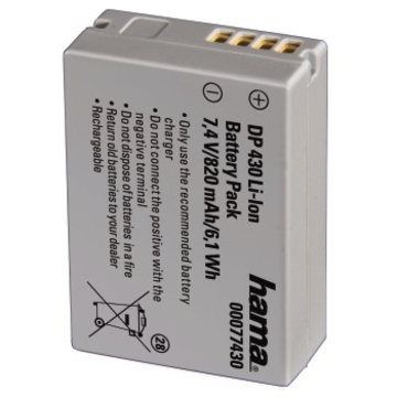 Hama DP 430 (аналог аккумулятора Canon NB-10L, 7.4V/820mAh, H-77430)