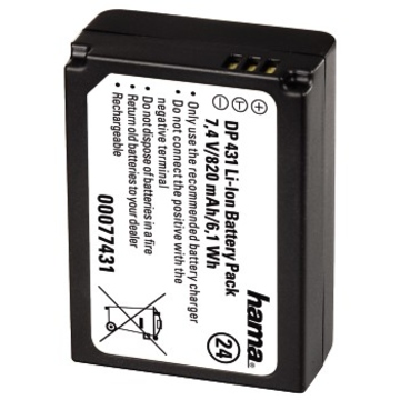 Hama DP 431 (для фотокамер Samsung (аналог BP1030), Li-Ion, 7.4V/820mAh)