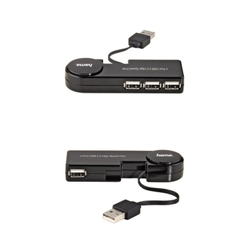 USB-хаб Hama Black (на 4 гнезда, пластик, H-78488)