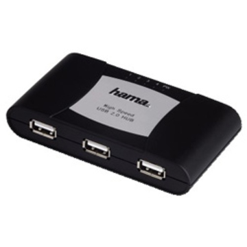 USB-хаб Hama (на 4 гнезда с сетевым адаптером)