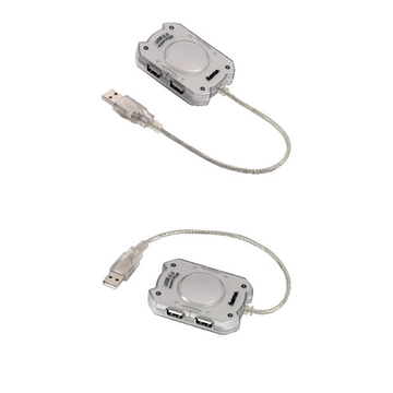 USB-хаб Hama Silver (на 4 гнезда, пластик)