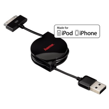 Зарядное устройство Hama Roll-Up Black (для iPod/iPhone, USB, H-80811)