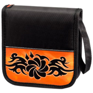 Портмоне Hama Tribal RosS Black Orange для 32 CD (нейлон)