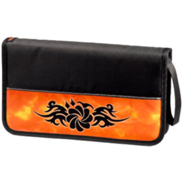 Портмоне Hama Tribal RosS Black Orange для 64 CD (нейлон)