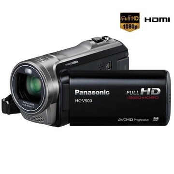  Panasonic HC-V500 Black (1/5.8" 1MOS, 3.0", Full HD 1080, 38x/50x Zoom, SD/SDHC/SDXC, USB2.0, видео, HDMI, аудио, микрофон)