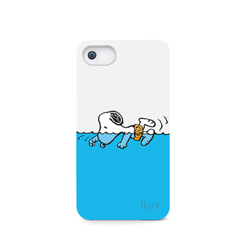 Футляр iLuv iCA7H383 Snoopy Sports Series White (для iPhone 5, жесткий пластик)