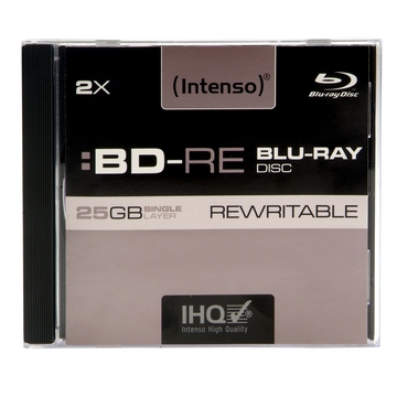 Blu-Ray BD-RE ("болванка") Intenso Slim Case 1шт (25GB, 2x, однослойный)