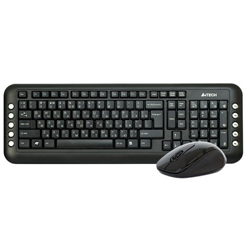 Комплект (клавиатура + мышь) A4 GL-1630 Iron Grey (GL-100+G7-630, беспроводной, 2.4G X-Far, USB, 81163)