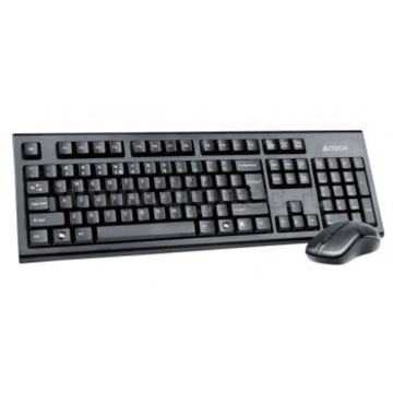 Комплект (клавиатура + мышь) A4 G3100 Black (USB, беспроводной)