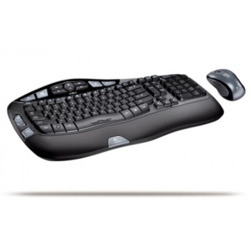 Комплект (клавиатура, мышь) Logitech Desktop Wave Black (беспроводной, USB, 920-000275)