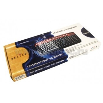 Клавиатура Oklick 330M Black Blue (PS/2+USB, Multimedia)