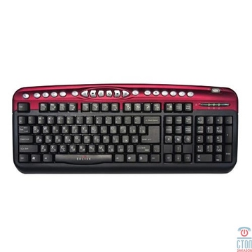 Клавиатура Oklick 330M Red (PS/2+USB, Multimedia)