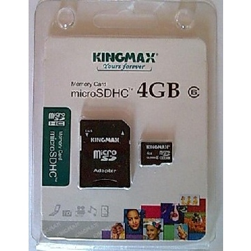  MicroSDHC 04Гб Kingmax Класс 2 (адаптер)