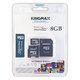  MicroSDHC 08Гб Kingmax Класс 2 (2 адаптера)