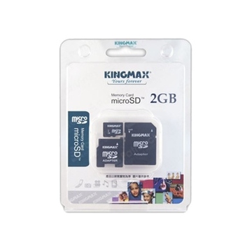  MicroSDHC 04Гб Kingmax Класс 2 (2 адаптера)