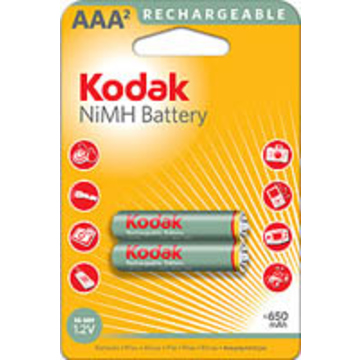 Аккумулятор Kodak K3AHR-2 (никель-металлгидридный, 650 мАч, HR03 (AAA), 1.2 В, 2 шт., в блистере, 20/240/16800)