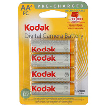 Аккумулятор Kodak Pre-Charg KAARPC-4 (предзаряженные Ni-Mh аккумуляторы, 2100 мАч, HR6 (AA), 1.2 В, 4 шт., в блистере, 80/640/15360)