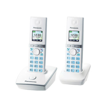 DECT-телефон Panasonic KX-TG8052RUW White (цветной дисплей, голосовой АОН, ночной режим, 2 трубки)