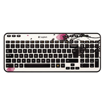 Logitech K360 White Flowers