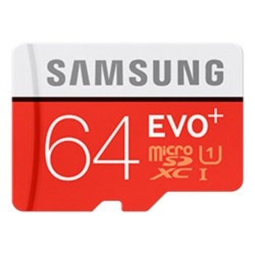  MicroSDXC 64Гб Samsung EVO Plus Класс 10 UHS-I (адаптер)