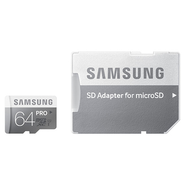  MicroSDXC 64Гб Samsung Класс 10 UHS-I Pro (адаптер)