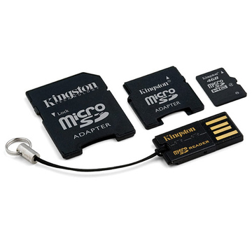  MicroSDHC 04Гб Kingston Multi-Kit Класс 10 (адаптеры miniSD, SD, USB)