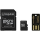  MicroSDHC 08Гб Kingston Multi-Kit Класс 10 (адаптеры miniSD, SD, USB)