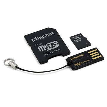  MicroSD 02Гб Kingston Multi-Kit (адаптеры miniSD, SD, USB-ридер G2)