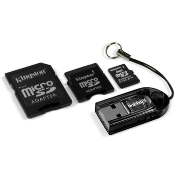  MicroSDHC 04Гб Kingston Multi-Kit Класс 4 (адаптеры miniSD, SD, USB)