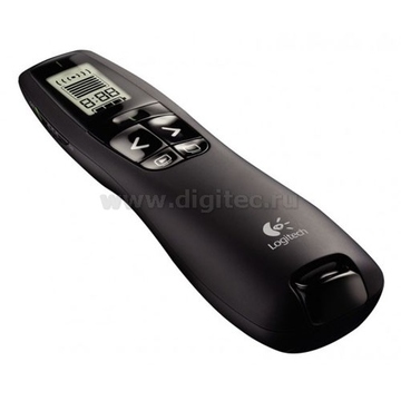 Указка лазерная Logitech Presenter R800 Professional Black (беспроводная, лазерная, USB, 5 кнопок, ЖК экран, 910-001353)