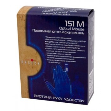 Компьютерная мышь Oklick 151M PS/2 (Оптическая, Red, 800dpi)