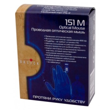 Компьютерная мышь Oklick 151M USB (Оптическая, Grey, 800dpi)