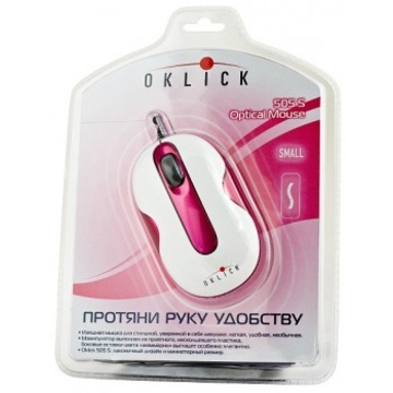Компьютерная мышь Oklick 505S USB (Оптическая, Pink-White)