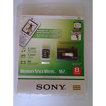  Memory Stick micro (M2) 08Гб Sony (USB адаптер)