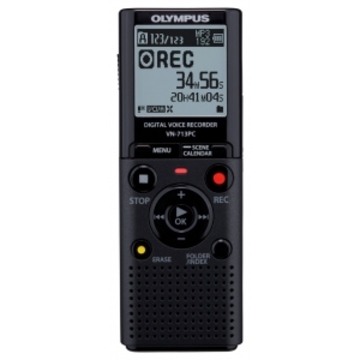 Olympus VN-713PC Black (4Gb, + microSD/microSDHC, 1.61"", USB, WMA/ MP3, до 1626ч., 2AAA)
