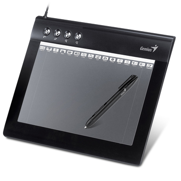Планшет для рисования Genius G-EasyPen M610XA Black (6"x10", беспроводное, с ПО Adobe Photoshop Elements 9 и Corel Painter Essentials 4)
